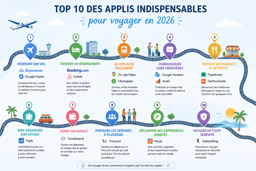 les applications indispensables pour voyager en 2026